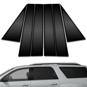6pc Carbon Fiber Pillar Post Covers for 2007-2009 Saturn Outlook