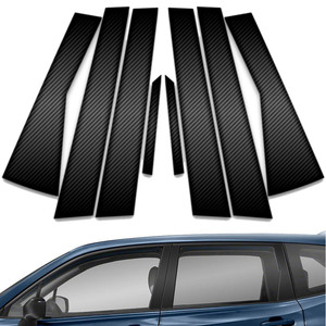 8pc Carbon Fiber Pillar Post Covers for 2019-2023 Subaru Forester