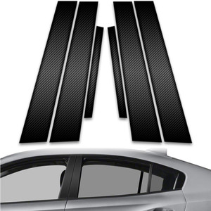6pc Carbon Fiber Pillar Post Covers for 2010-2023 Subaru Impreza