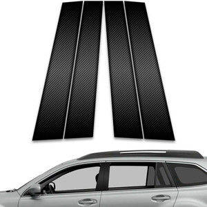 4pc Carbon Fiber Pillar Post Covers for 2010-2014 Subaru Outback
