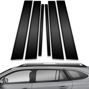 6pc Carbon Fiber Pillar Post Covers for 2020-2023 Subaru Outback