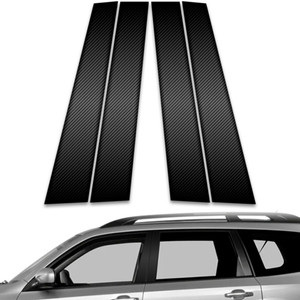 4pc Carbon Fiber Pillar Post Covers for 2009-2013 Subaru Forester