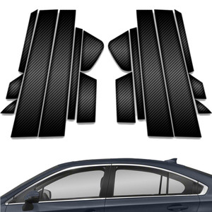 16pc Carbon Fiber Pillar Post Covers for 2015-2019 Subaru Legacy