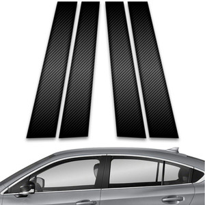 4pc Carbon Fiber Pillar Post Covers for 2020-2023 Subaru Legacy