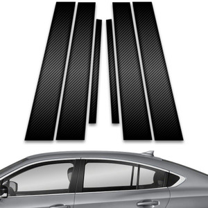 6pc Carbon Fiber Pillar Post Covers for 2020-2023 Subaru Legacy