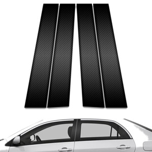 4pc Carbon Fiber Pillar Post Covers for 2009-2013 Toyota Corolla