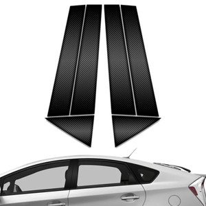 6pc Carbon Fiber Pillar Post Covers for 2009-2015 Toyota Prius