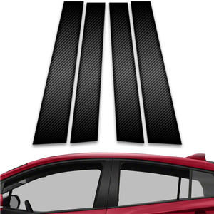 4pc Carbon Fiber Pillar Post Covers for 2009-2015 Toyota Prius