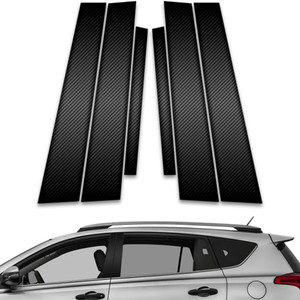6pc Carbon Fiber Pillar Post Covers for 2007-2013 Toyota RAV4