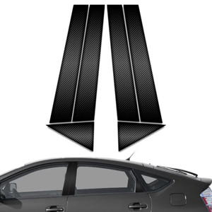 6pc Carbon Fiber Pillar Post Covers for 2004-2008 Toyota Prius