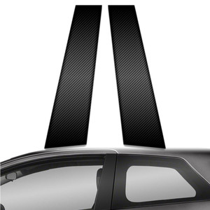 2pc Carbon Fiber Pillar Post Covers for 2011-2019 Toyota Yaris Liftback 3dr