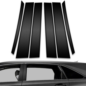 6pc Carbon Fiber Pillar Post Covers w/Diagonal for 2009-2015 Toyota Venza
