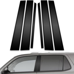 6pc Carbon Fiber Pillar Post Covers for 2001-2007 Toyota Sequoia