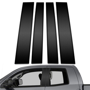 4pc Carbon Fiber Pillar Post Covers for 2007-2021 Toyota Tundra Double Cab