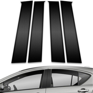 4pc Carbon Fiber Pillar Post Covers for 2012-2019 Toyota Prius C