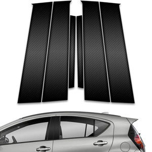 6pc Carbon Fiber Pillar Post Covers for 2012-2019 Toyota Prius C