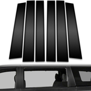 6pc Carbon Fiber Pillar Post Covers for 2011-2020 Toyota Sienna