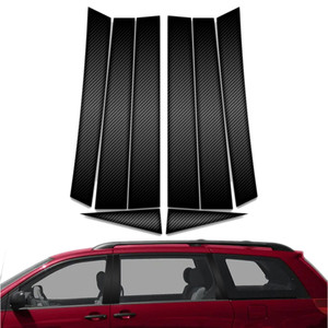 8pc Carbon Fiber Pillar Post Covers for 2003-2010 Toyota Sienna