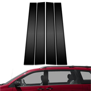 4pc Carbon Fiber Pillar Post Covers for 2003-2010 Toyota Sienna