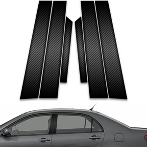6pc Carbon Fiber Pillar Post Covers for 2003-2005 Toyota Corolla