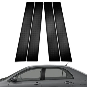 4pc Carbon Fiber Pillar Post Covers for 2003-2005 Toyota Corolla
