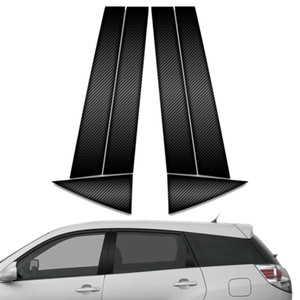 6pc Carbon Fiber Pillar Post Covers for 2003-2008 Toyota Matrix