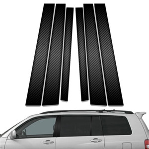 6pc Carbon Fiber Pillar Post Covers for 2001-2007 Toyota Highlander