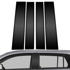 4pc Carbon Fiber Pillar Post Covers for 2008-2015 Scion xD