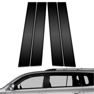 4pc Carbon Fiber Pillar Post Covers for 2008-2013 Toyota Highlander