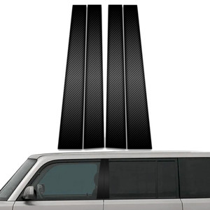 4pc Carbon Fiber Pillar Post Covers for 2004-2007 Scion xB