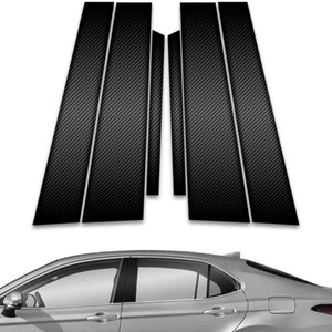 6pc Carbon Fiber Pillar Post Covers for 2018-2023 Toyota Camry