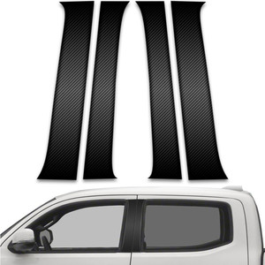 4pc Carbon Fiber Pillar Post Covers for 2016-2023 Toyota Tacoma Crew Cab