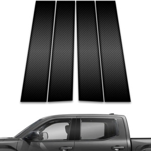 4pc Carbon Fiber Pillar Post Covers for 2022-23 Toyota Tundra Double/Crew Cab