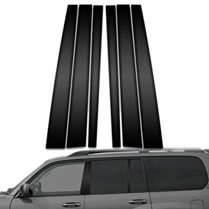 6pc Carbon Fiber Pillar Post Covers for 1998-2007 Toyota Land Cruiser