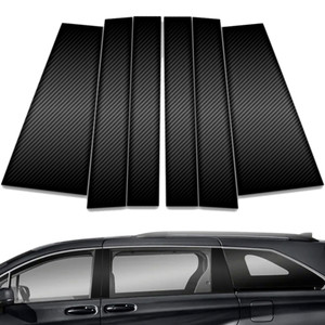 6pc Carbon Fiber Pillar Post Covers for 2021-2023 Toyota Sienna
