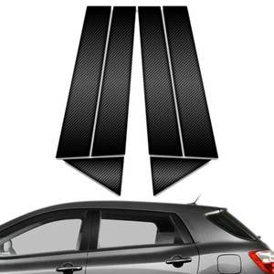 6pc Carbon Fiber Pillar Post Covers for 2009-2013 Toyota Matrix