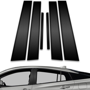 6pc Carbon Fiber Pillar Post Covers for 2016-2023 Toyota Prius