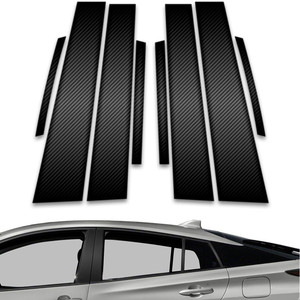 8pc Carbon Fiber Pillar Post Covers for 2016-2023 Toyota Prius
