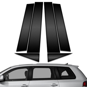 6pc Carbon Fiber Pillar Post Covers for 2003-2010 Volkswagen Touareg