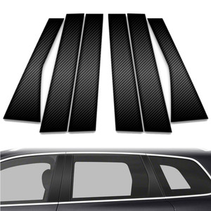 6pc Carbon Fiber Pillar Post Covers for 2011-2023 Volkswagen Touareg