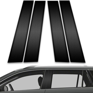 4pc Carbon Fiber Pillar Post Covers for 2013-2019 Volkswagen Jetta SportWagen
