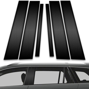 6pc Carbon Fiber Pillar Post Covers for 2013-2019 Volkswagen Jetta SportWagen