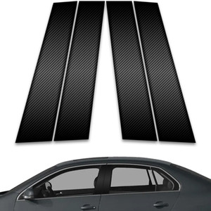 4pc Carbon Fiber Pillar Post Covers for 2005-2010 Volkswagen Jetta