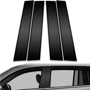 4pc Carbon Fiber Pillar Post Covers for 2009-2017 Volkswagen Tiguan