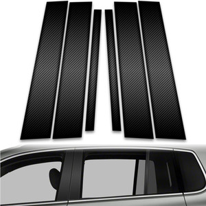 6pc Carbon Fiber Pillar Post Covers for 2009-2017 Volkswagen Tiguan