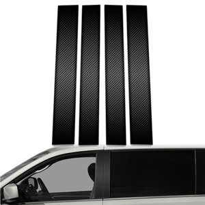 4pc Carbon Fiber Pillar Post Covers for 2009-2014 Volkswagen Routan