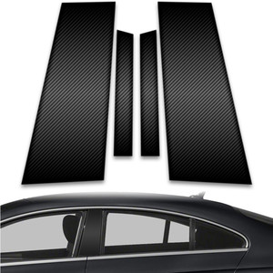 4pc Carbon Fiber Pillar Post Covers for 2010-2017 Volkswagen CC Sport