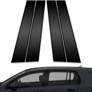 4pc Carbon Fiber Pillar Post Covers for 2010-2012 Volkswagen GTI 4dr