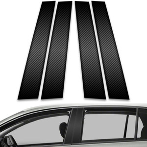 4pc Carbon Fiber Pillar Post Covers for 2010-2014 Volkswagen Golf 4dr
