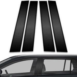 4pc Carbon Fiber Pillar Post Covers for 2015-2023 Volkswagen Golf Mark VII 4dr